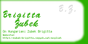 brigitta zubek business card